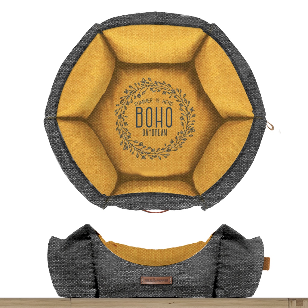 M&P Boho Sofa Hexagonal Curry Ellios Hund & Katt AB